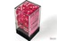 Translucent Pink/white 16mm d6 Dice Block (12 dice) - CHX23614